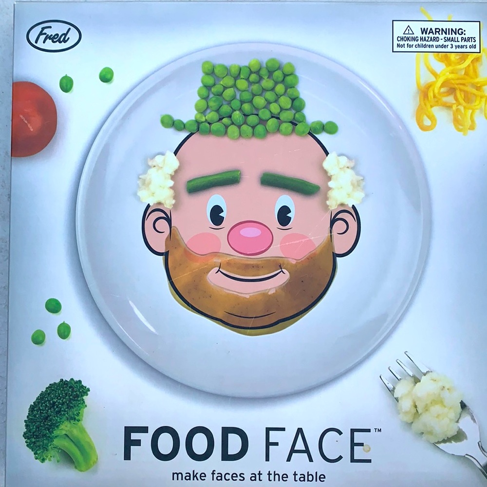 Fred FOOD FACE makes faces at the table Plate for kids… or childish adults🥸😂😜